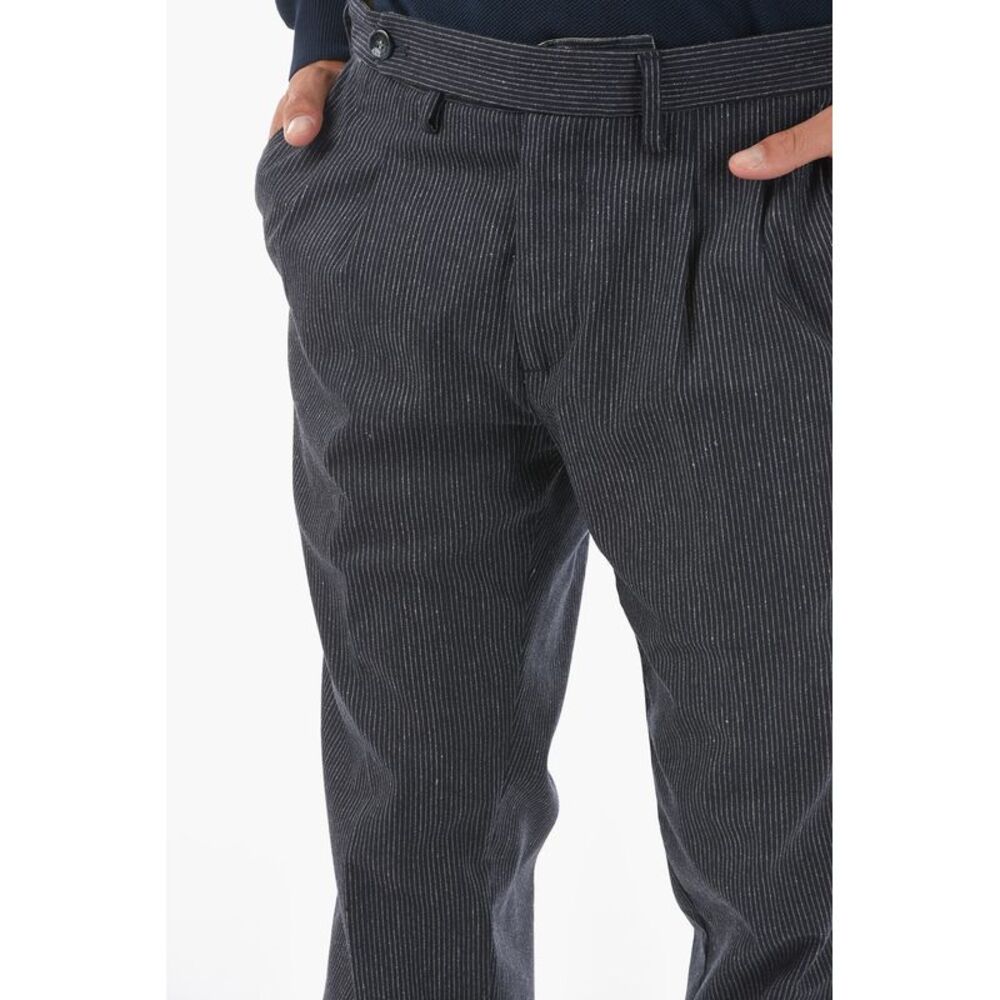 Pinstriped Trousers ROPPONGI2P.L. with Two Pleats - Picture 4 of 5